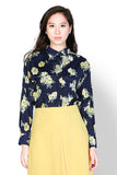 ÁO SƠ MI LỤA HỌA TIẾT HOA