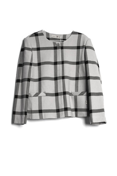 ÁO VEST DẠ KẺ Ô